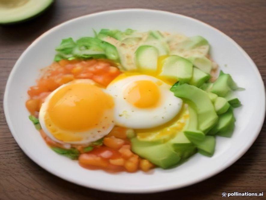 Huevos Escalfados con Flor de Calabaza y Epazote Keto