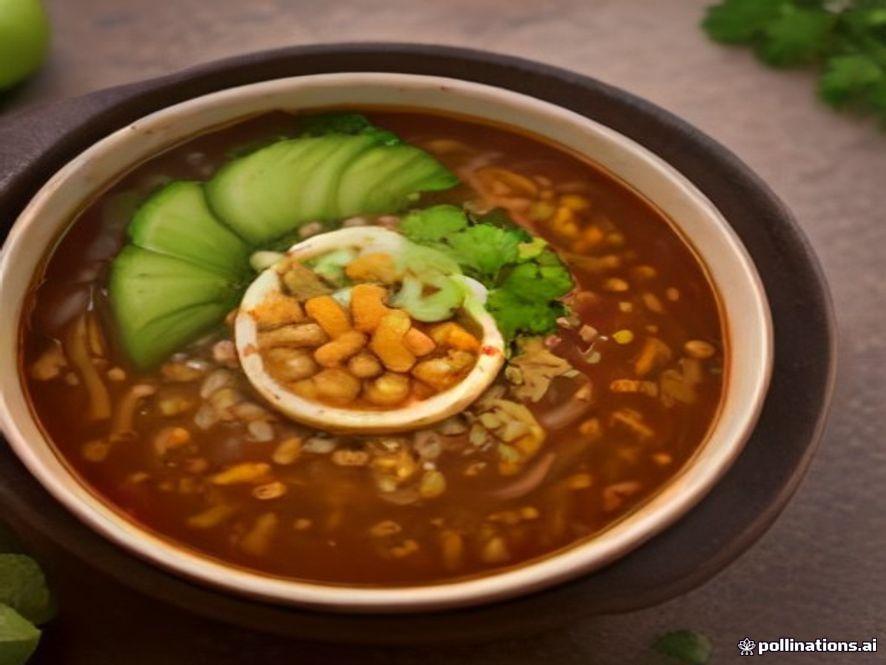 Pozole Rojo Keto de Puerco con Chayote