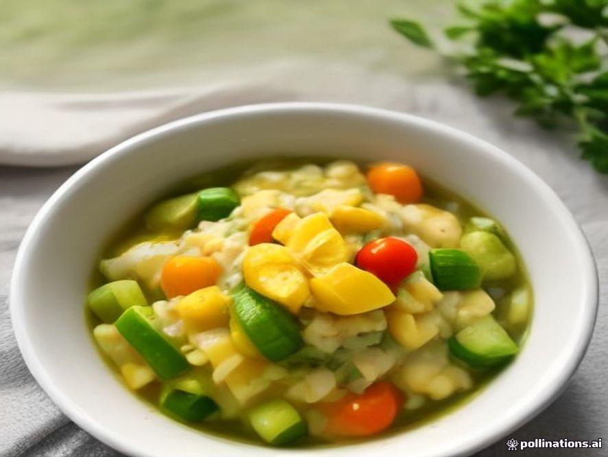 Veloutée Keto de Gallina con Verduras Mexicanas