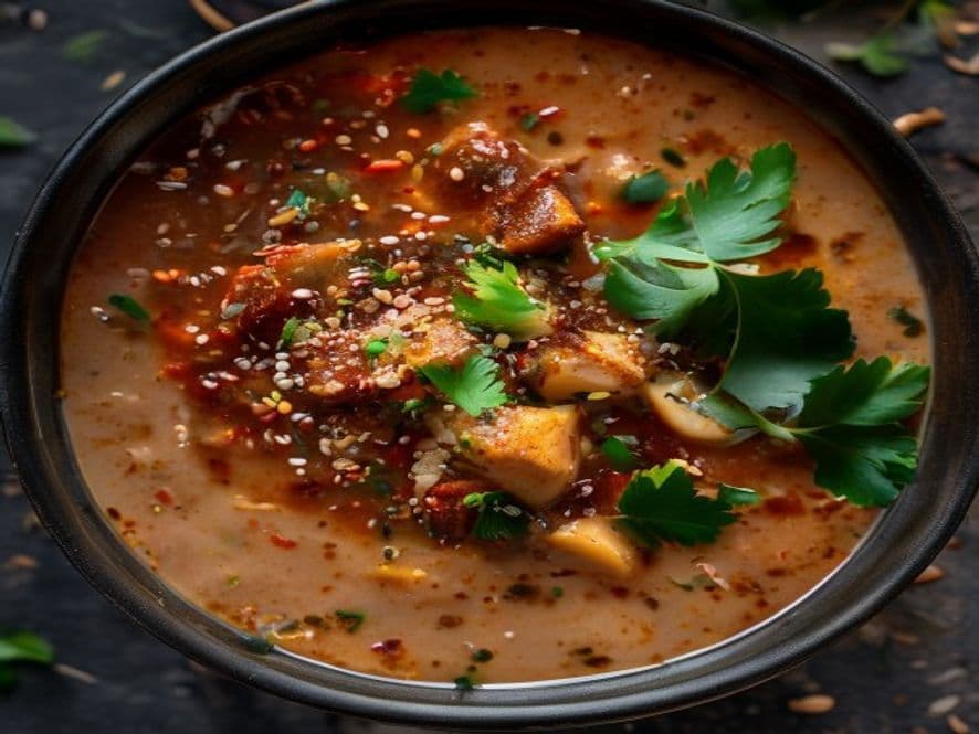Bisque de Mole con Pollo Keto