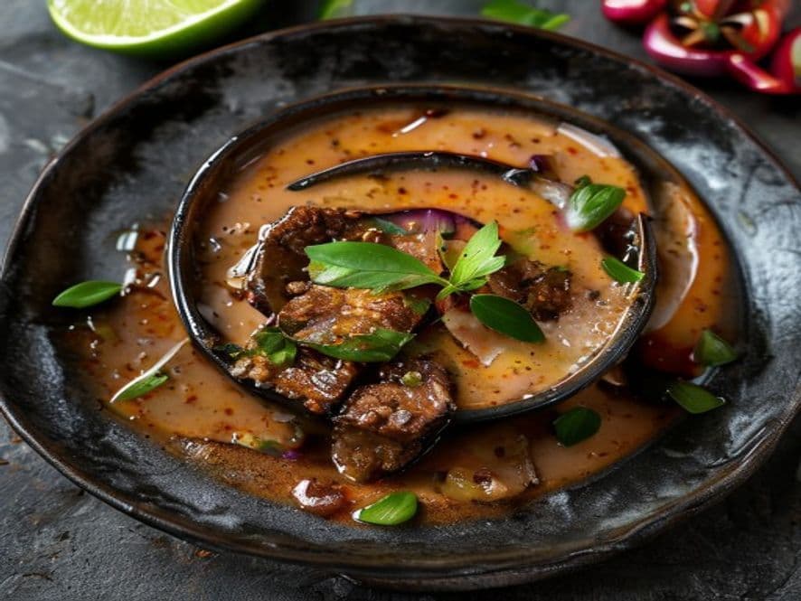 Bisque de res con chile de árbol Keto