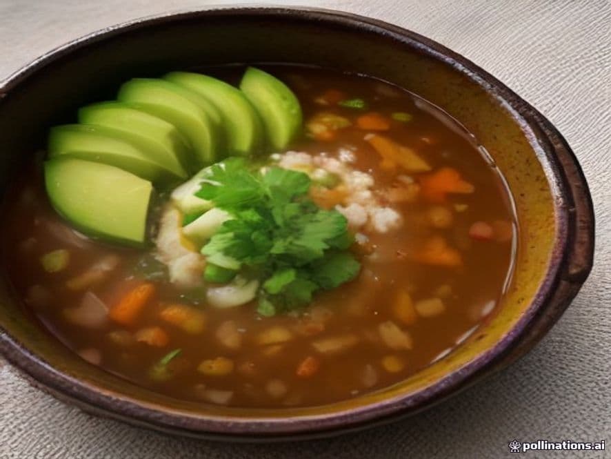 Caldo de Ajo Negro Keto con Pollo y Chayote