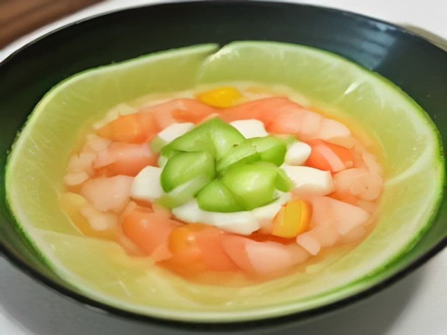 Ceviche keto de cangrejo con pepino keto