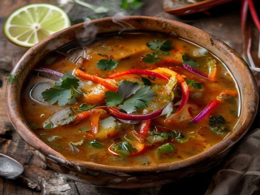 Consomé de pollo con zanahoria keto