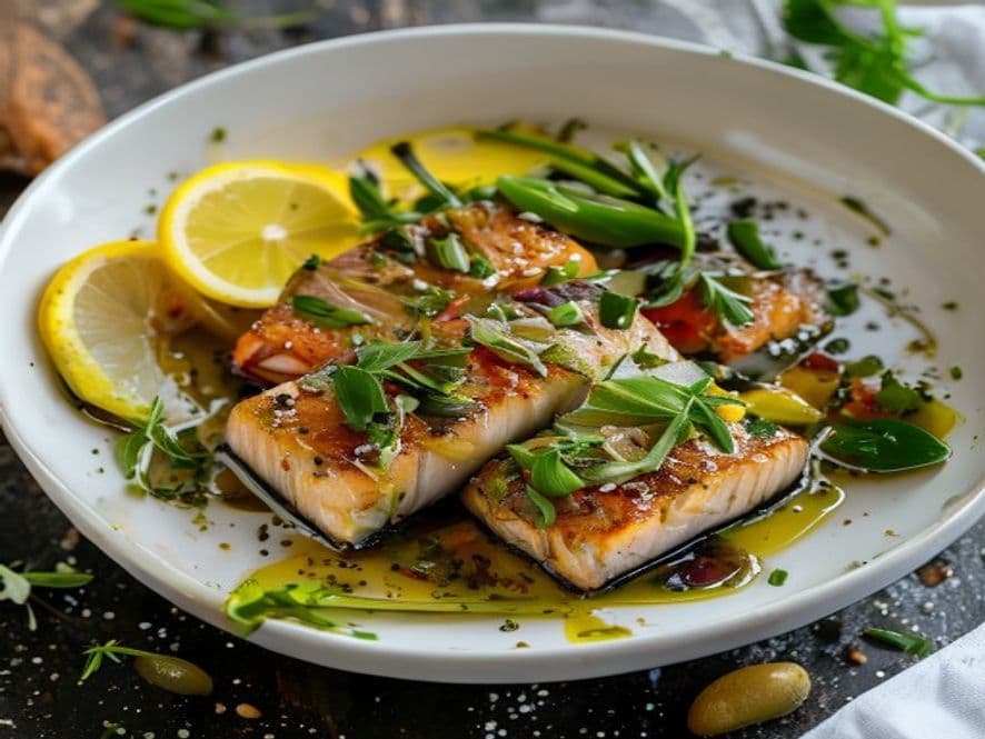 Corvina con Espinacas y Ajo Keto