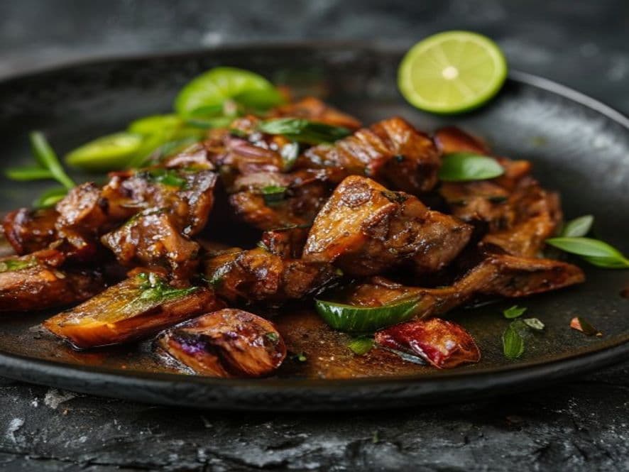 Costillas de cerdo en salsa verde keto