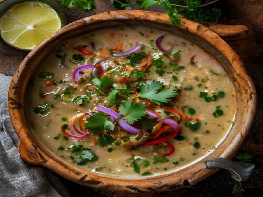 Crema de Pescado con Salsa Verde Keto