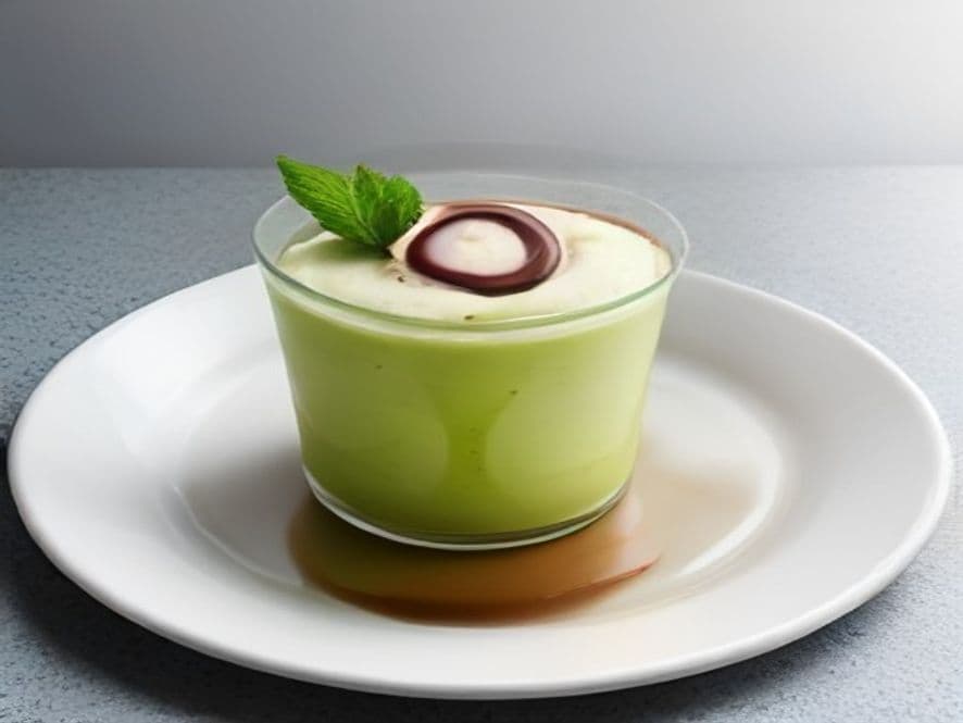 Gelatina Keto de Matcha con Crema de Coco