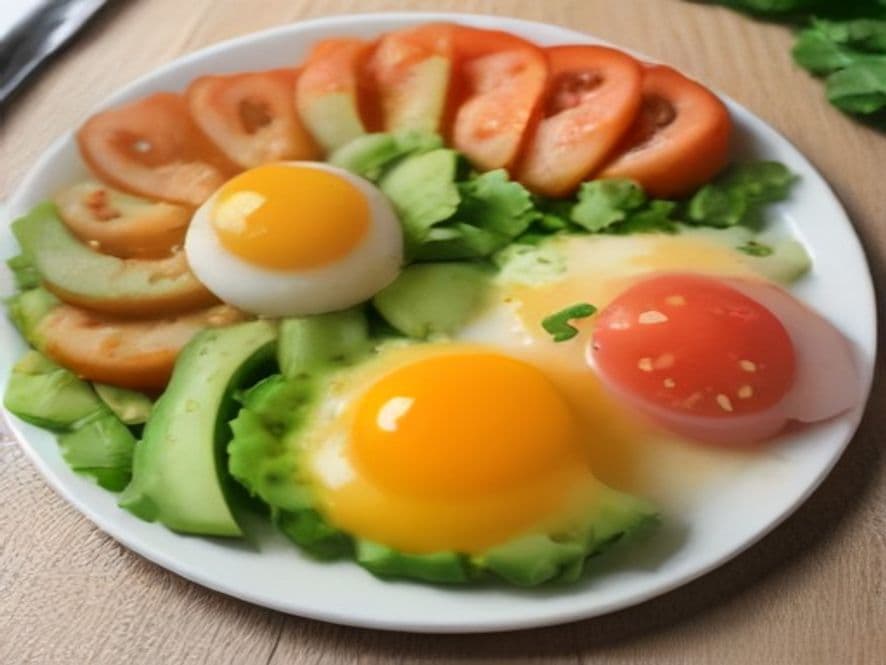 Huevos a la Copa con Jitomate Asado y Albahaca Keto