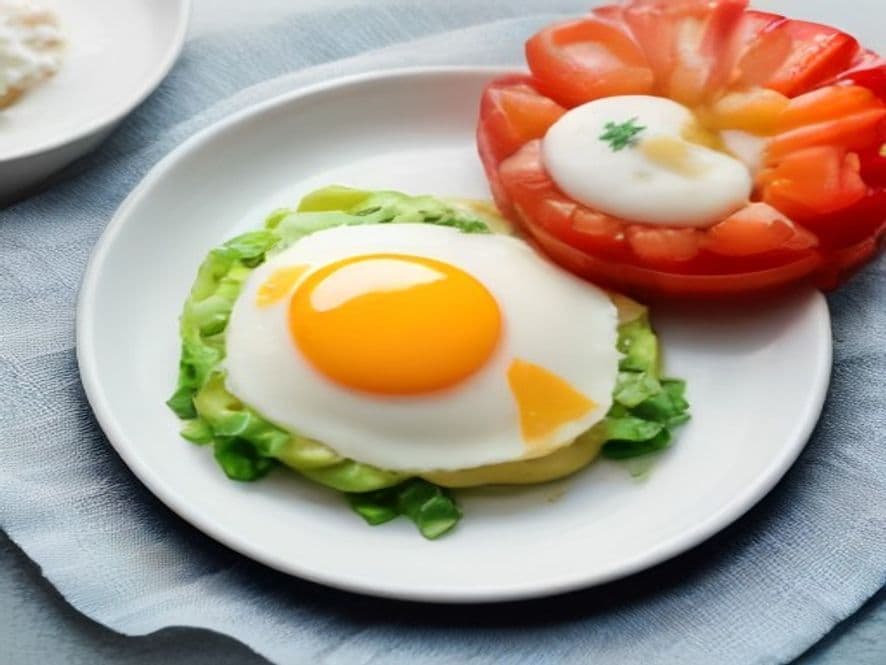 Huevos al horno con crema ácida y salsa keto