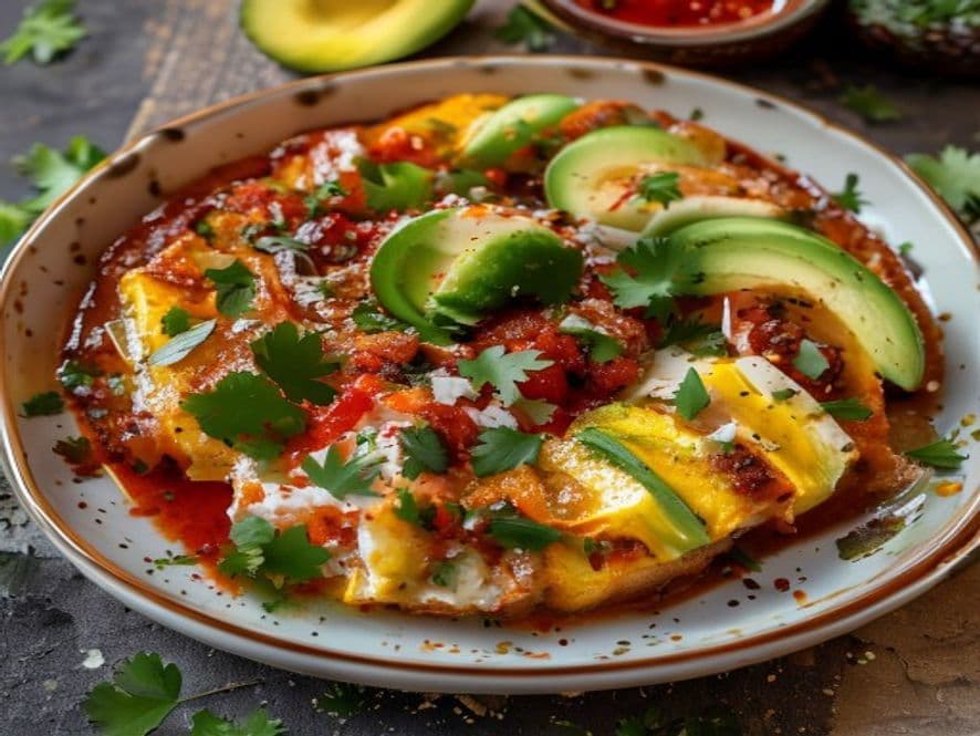 Huevos al horno con nopalito picado y chile keto