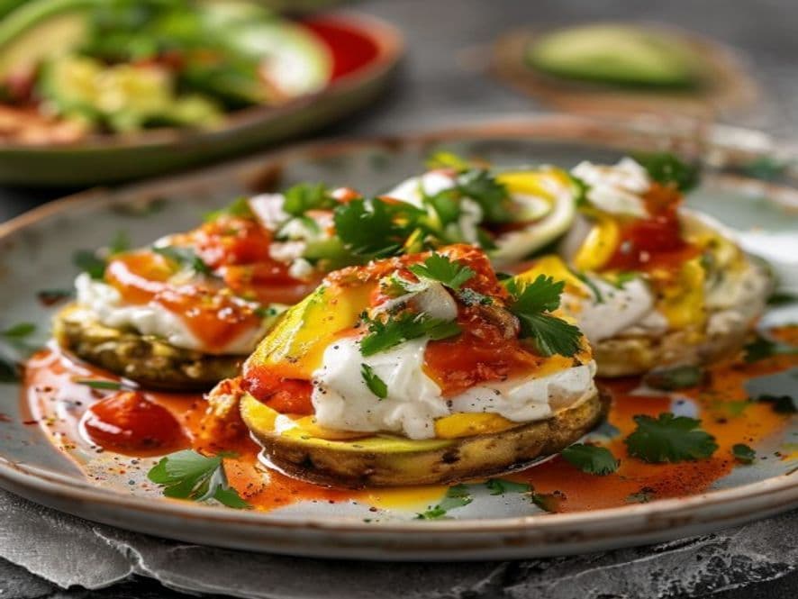 Huevos Benedictinos con Flor de Colorín Keto