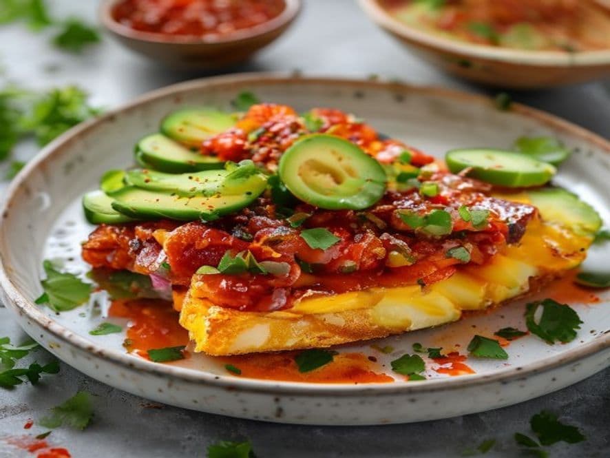 Huevos estrellados con col y vinagre Keto