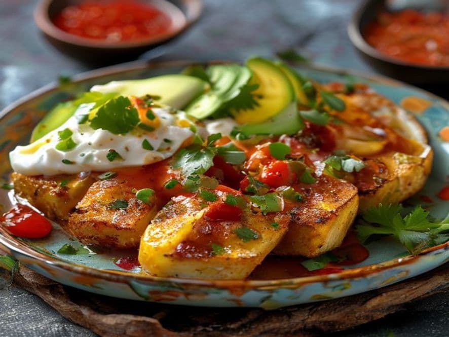 Huevos Estrellados con Pico de Gallo y Queso Keto