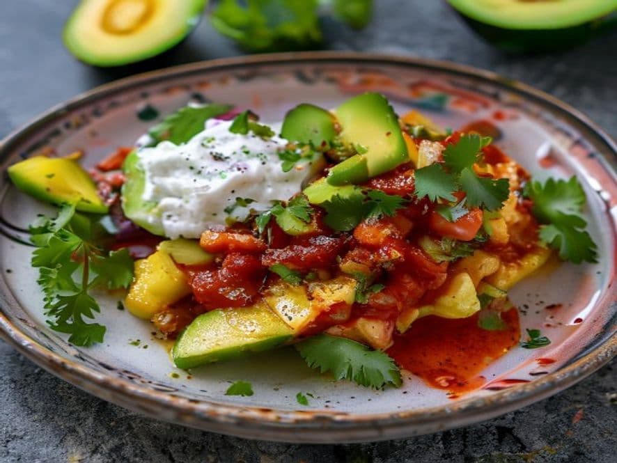 Huevos Pochados con Chile Ancho Asado Keto