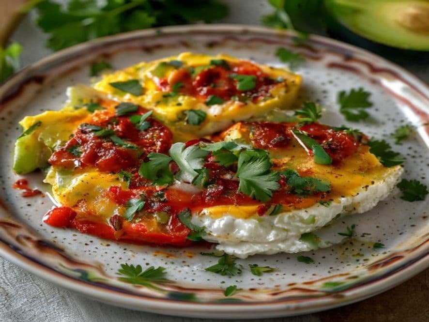 Huevos revueltos con salsa de chipotle keto