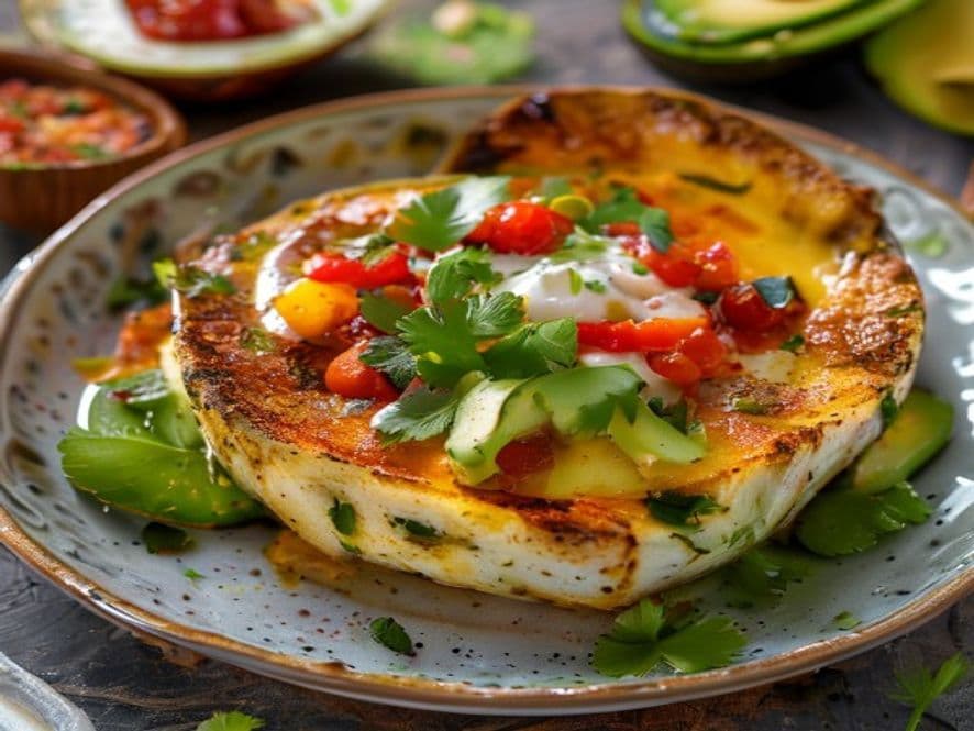 Huevos Soufflé Keto con Queso Panela y Chile