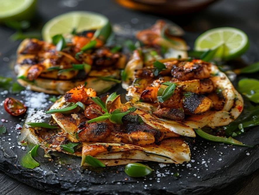 Mini tlayudas keto de jaiba