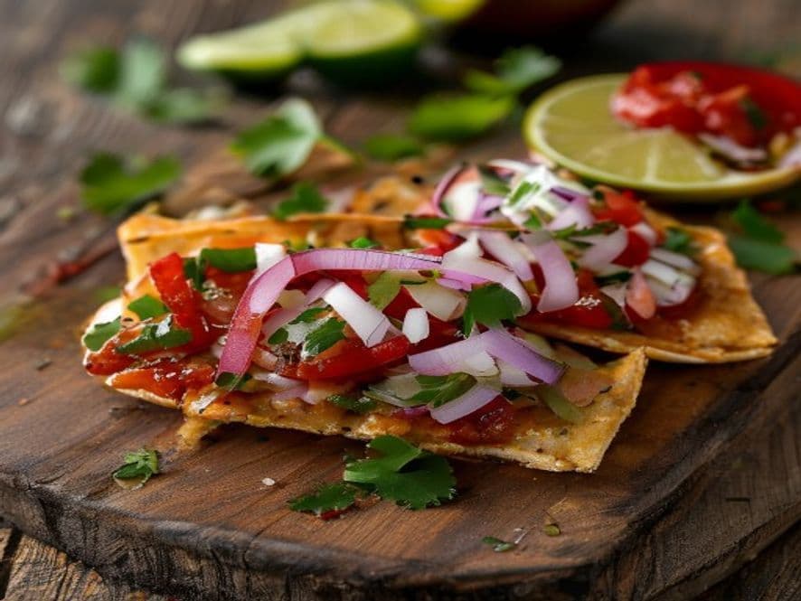 Mini Tostadas Keto de Pollo