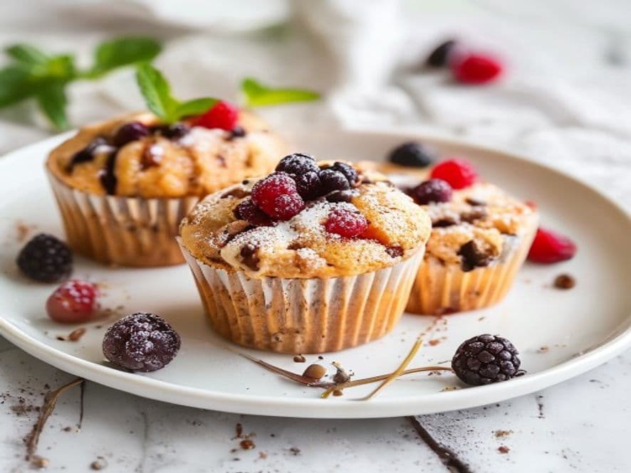 Muffins Keto de Ciruela