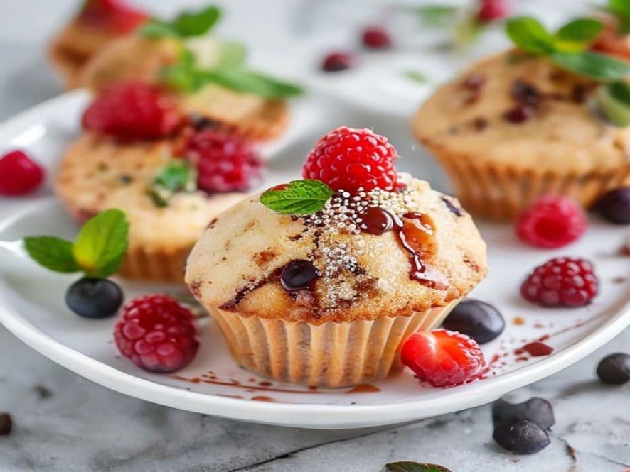 Muffins Keto de Ron Oscuro sin Azúcar