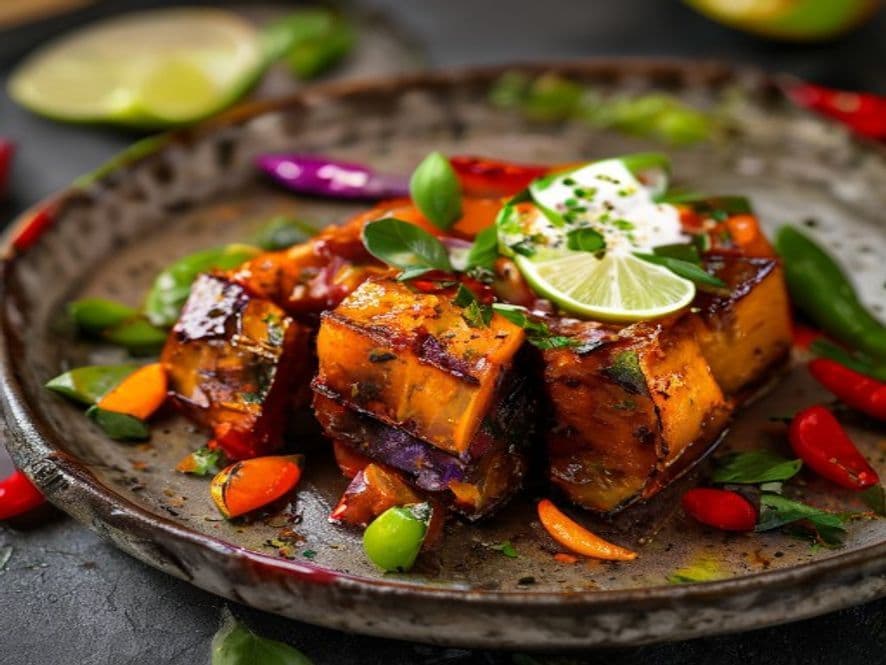 Panela al Horno con Chile Poblano Keto