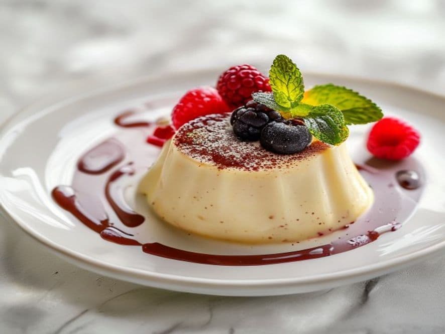 Panna cotta keto de almendra