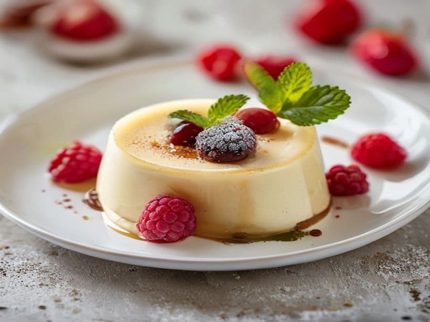 Panna cotta keto de manzana sin azúcar