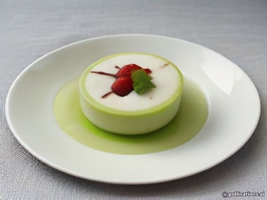 Panna Cotta Keto de Matcha con Toque de Vainilla de Papantla
