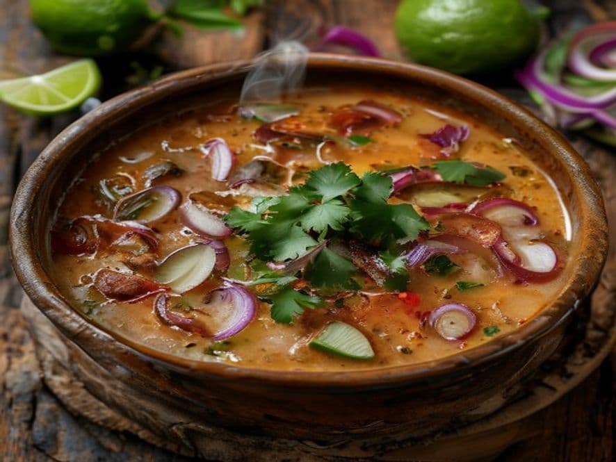 Pozole de Betabel Keto con Pimiento Rojo