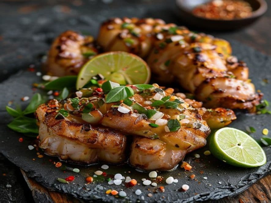Pulpo en salsa de cacahuate Keto para cenar