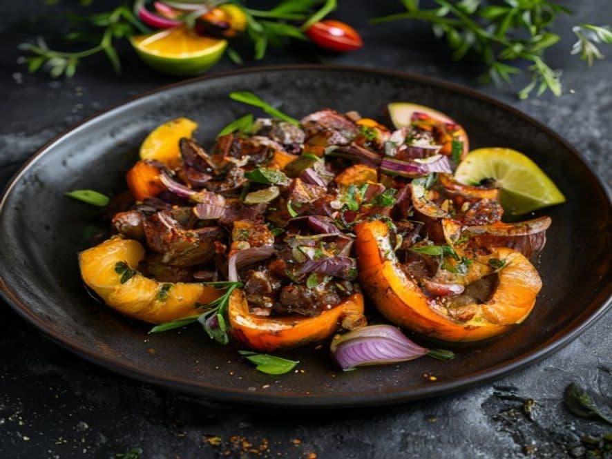 Res con Flor de Calabaza Keto para Cenar