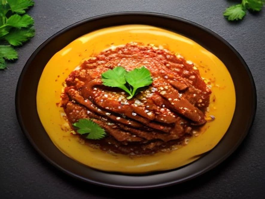 Res en mole rojo poblano Keto