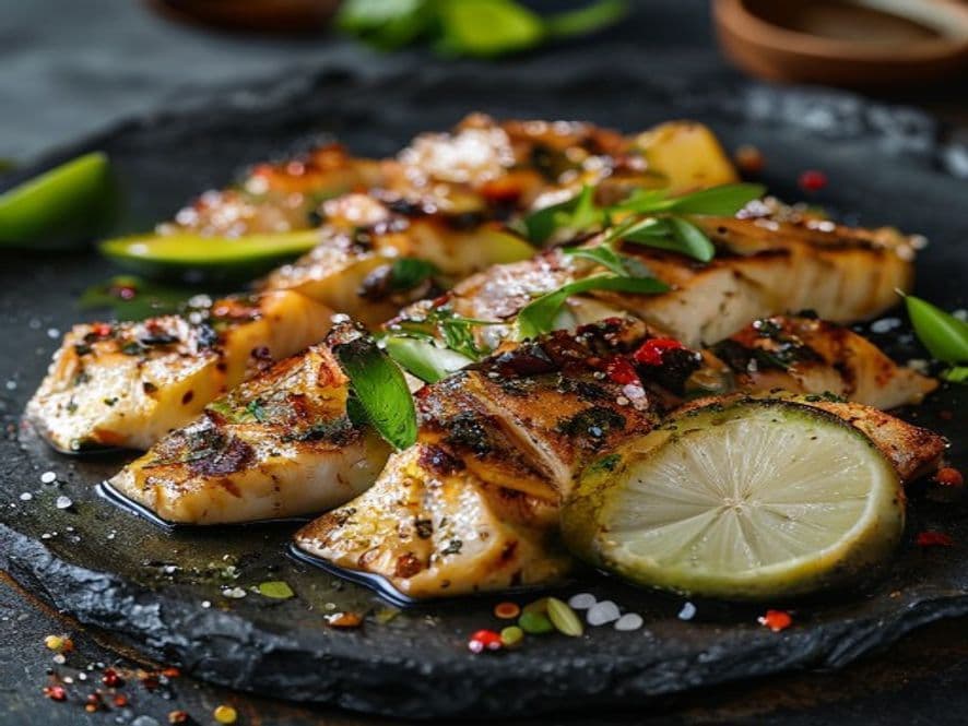 Robalo en salsa de morita keto para cenar
