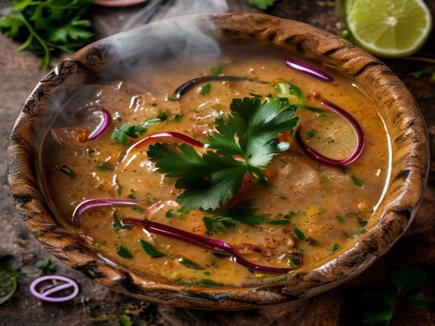 Sopa de gallina con epazote Keto
