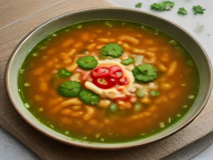 Sopa de Nopales con Chile Rojo Keto