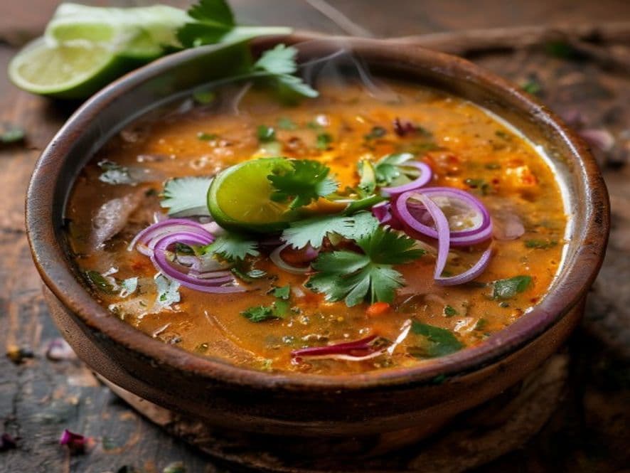 Sopa de pollo con epazote keto