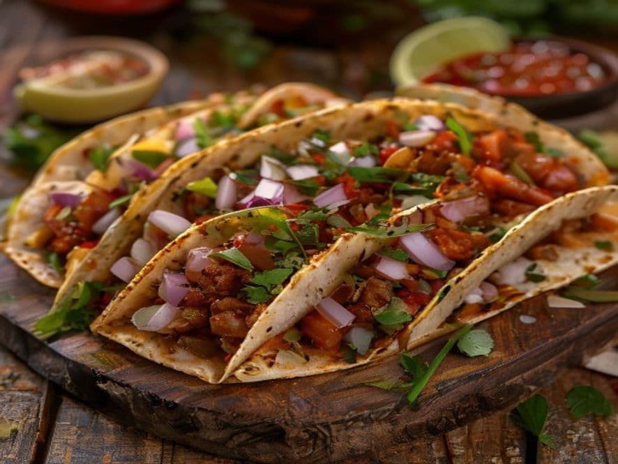 Tacos de Carne en su Jugo Keto con Tortilla de Almendra