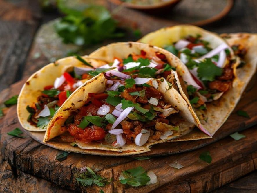 Tacos de Carnitas Keto con Tortilla de Almendra
