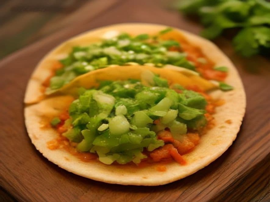 Tacos de Chorizo Verde Keto en Tortilla de Coco