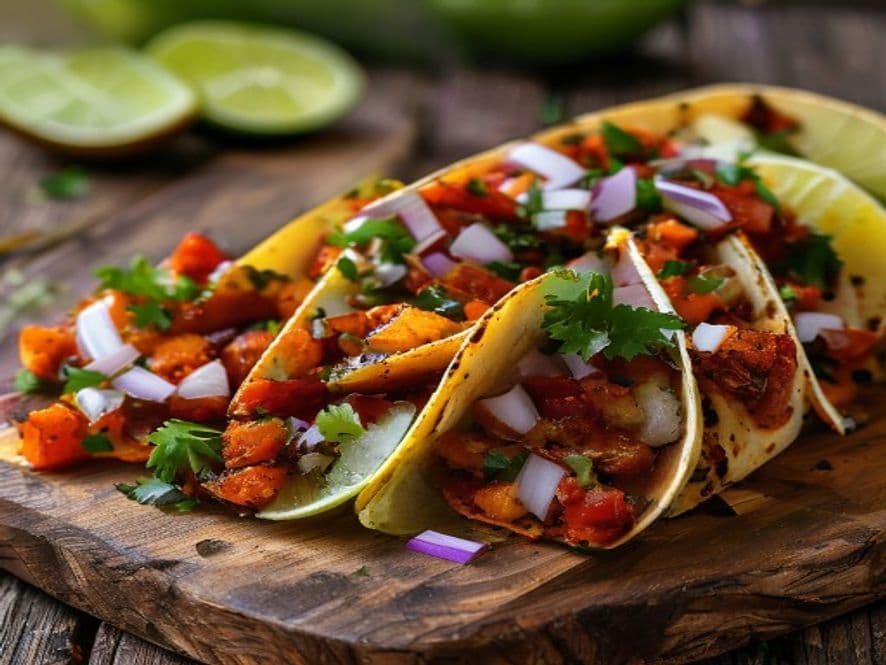 Tacos de Rajas con Queso Keto Estilo Tijuana en Hoja de Lechuga